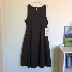 Pact Women’s Charcoal Heather Fit and Flare Tank Dress